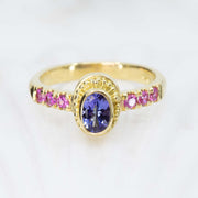 Tanzanite & Pink Sapphire Ring