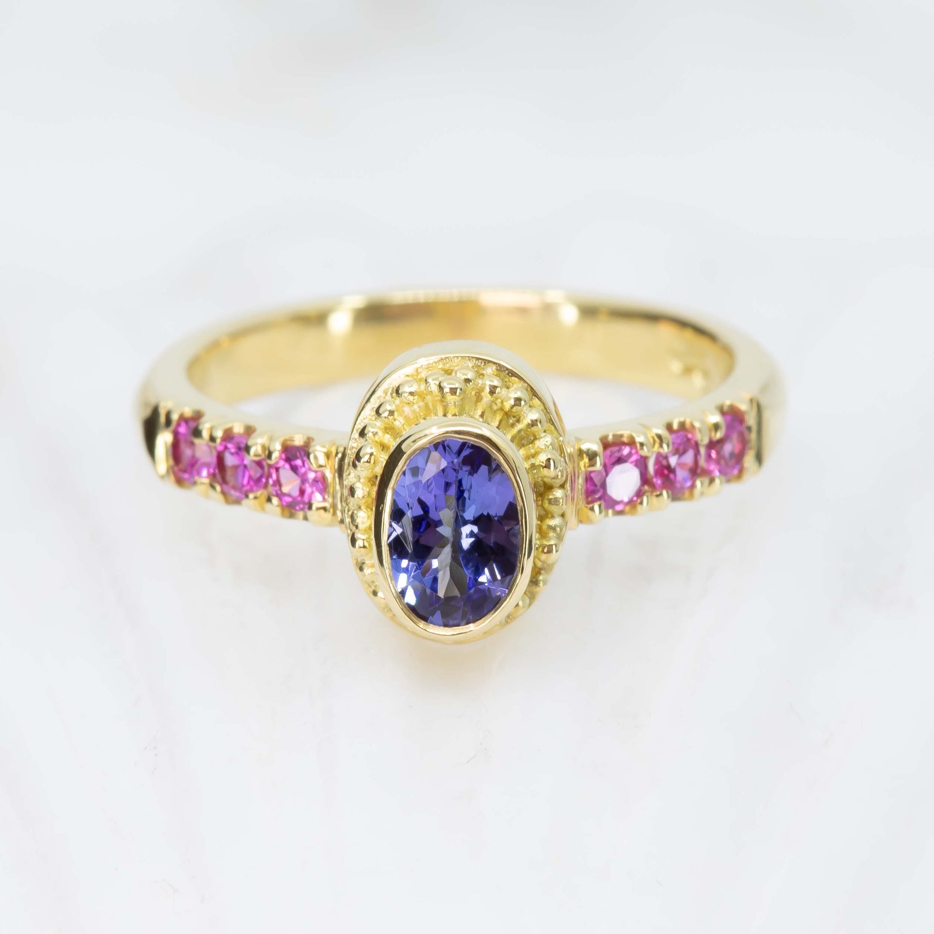 Tanzanite & Pink Sapphire Ring