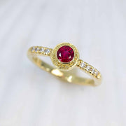 Ruby & Diamond Classical Ring