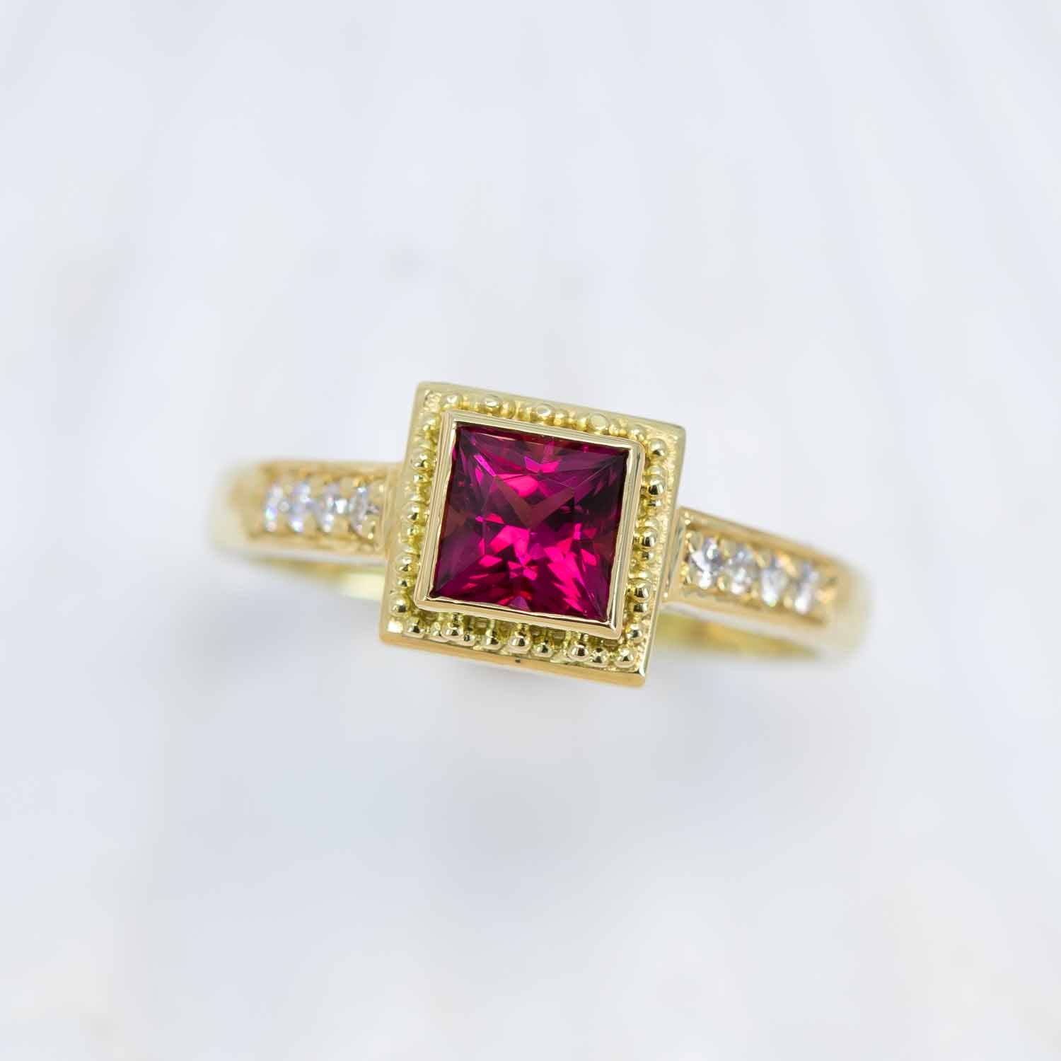 Rubellite Tourmaline Ring