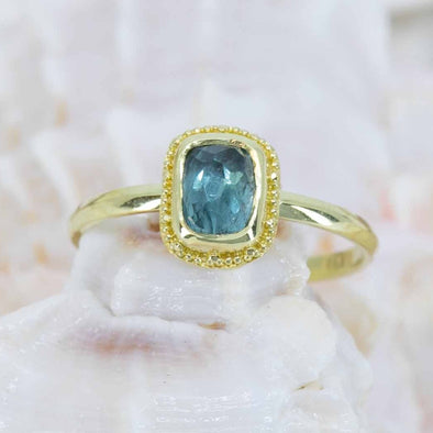 Aqua-Blue Tourmaline Treasure Ring
