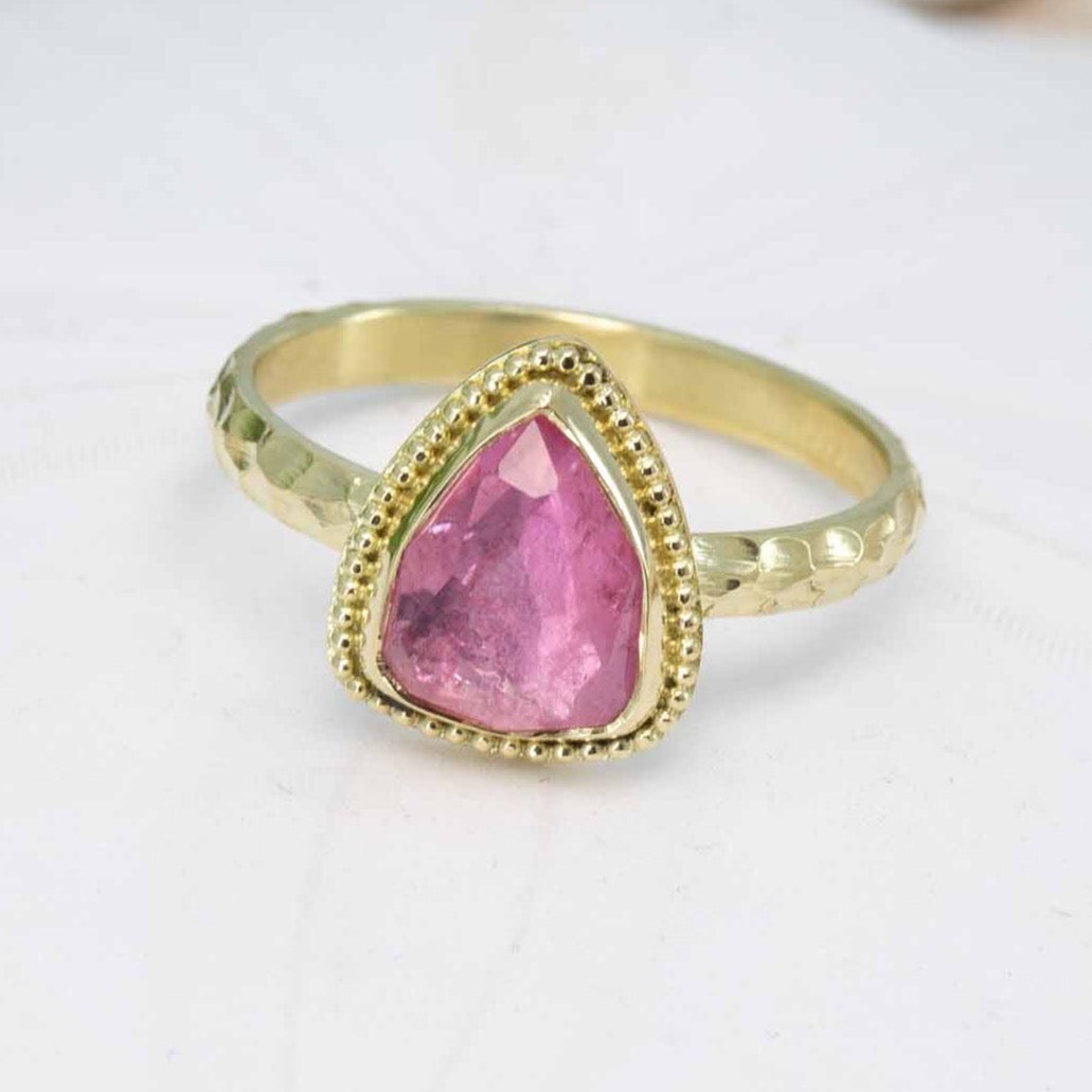 Pink Tourmaline Treasure Ring