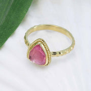Pink Tourmaline Treasure Ring