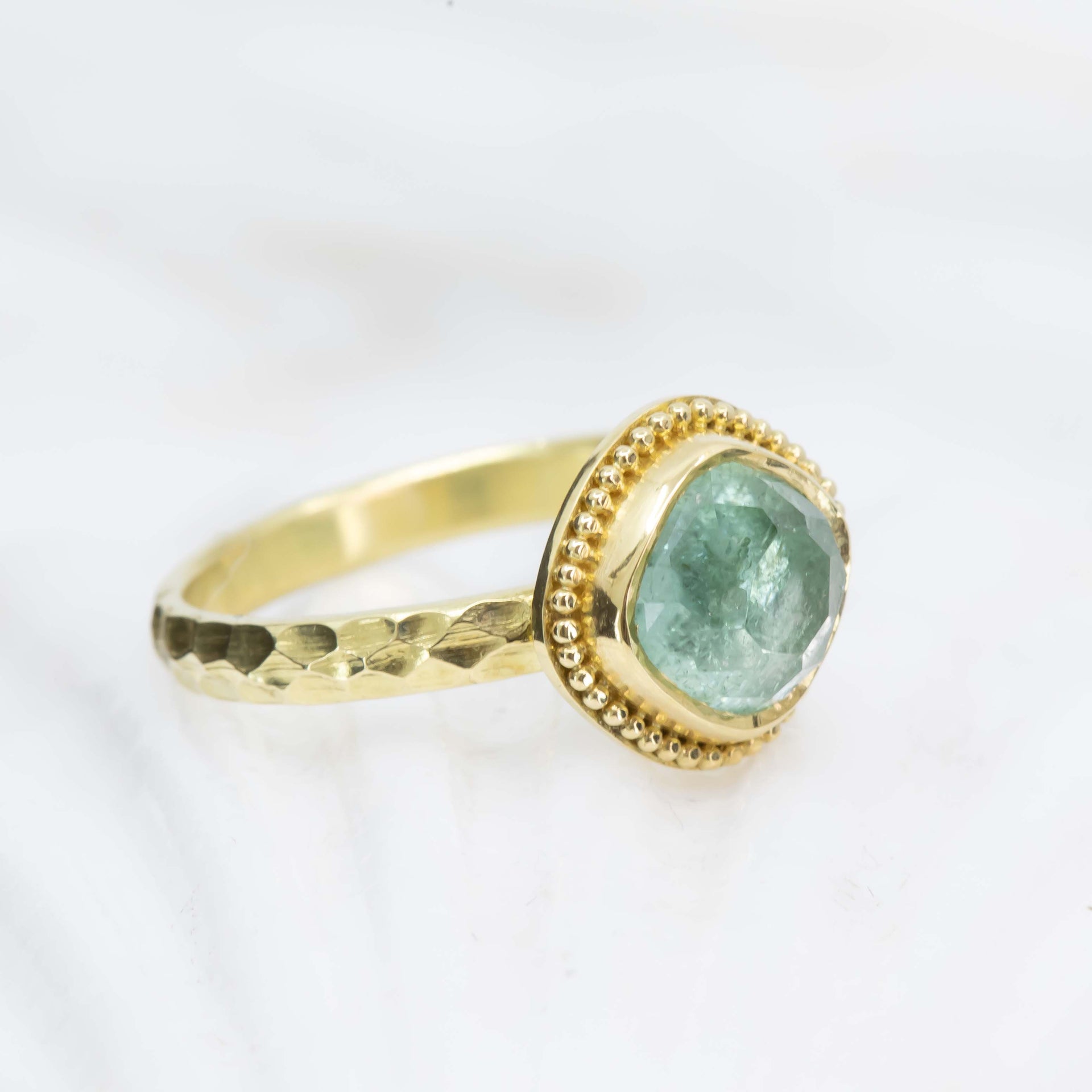High seas seafoam-green tourmaline ring
