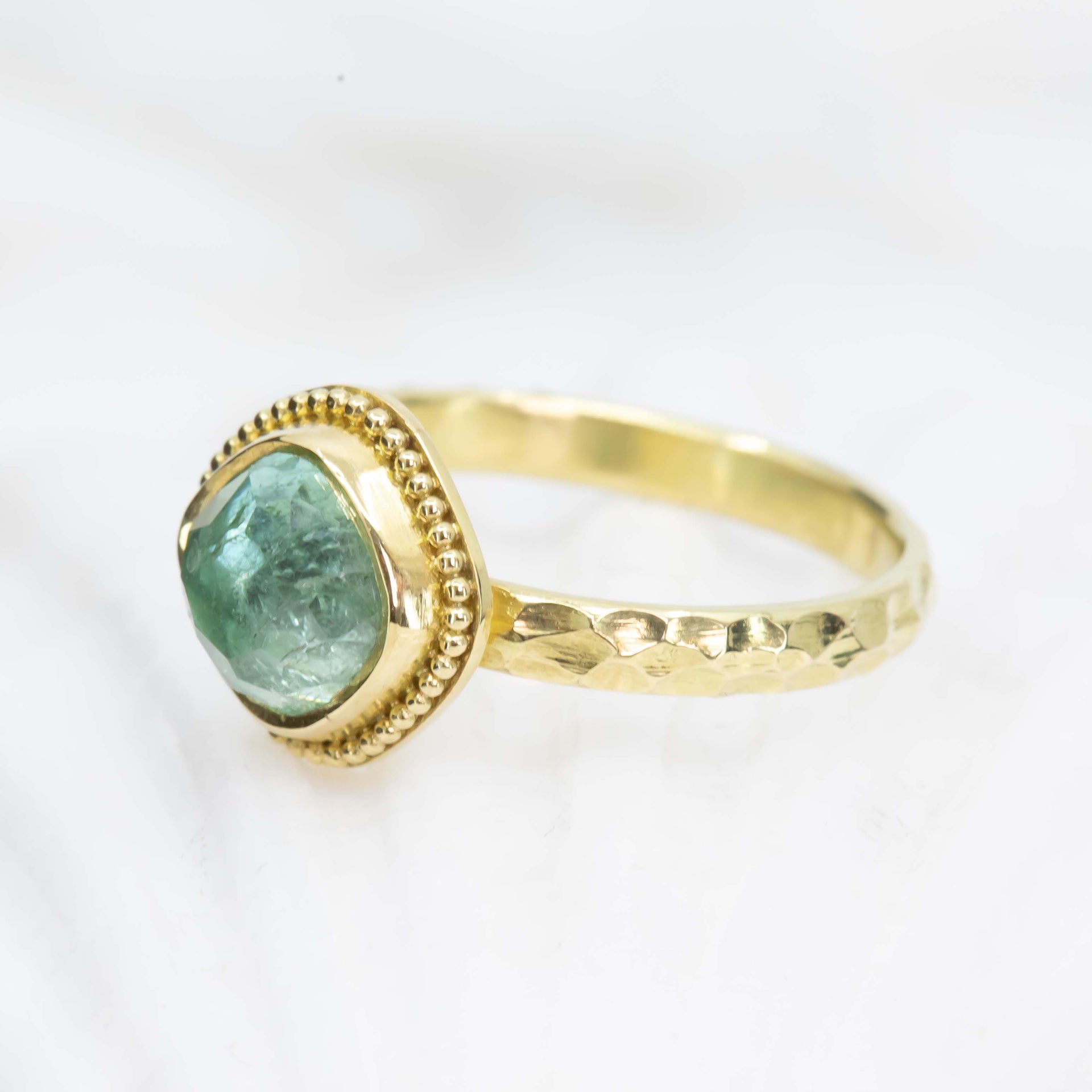 High seas seafoam-green tourmaline ring