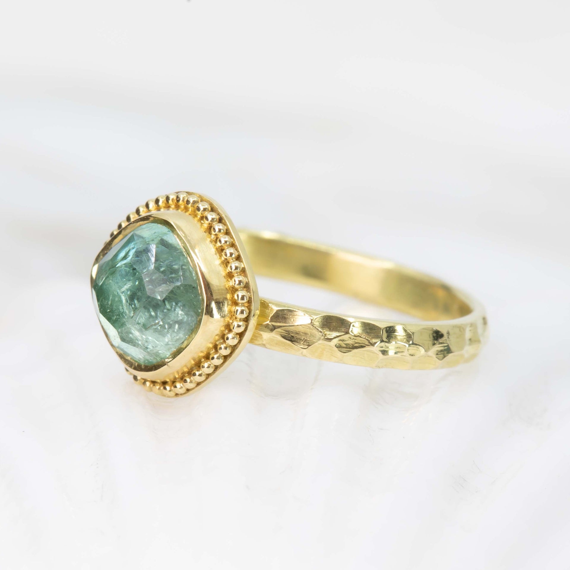 High seas seafoam-green tourmaline ring