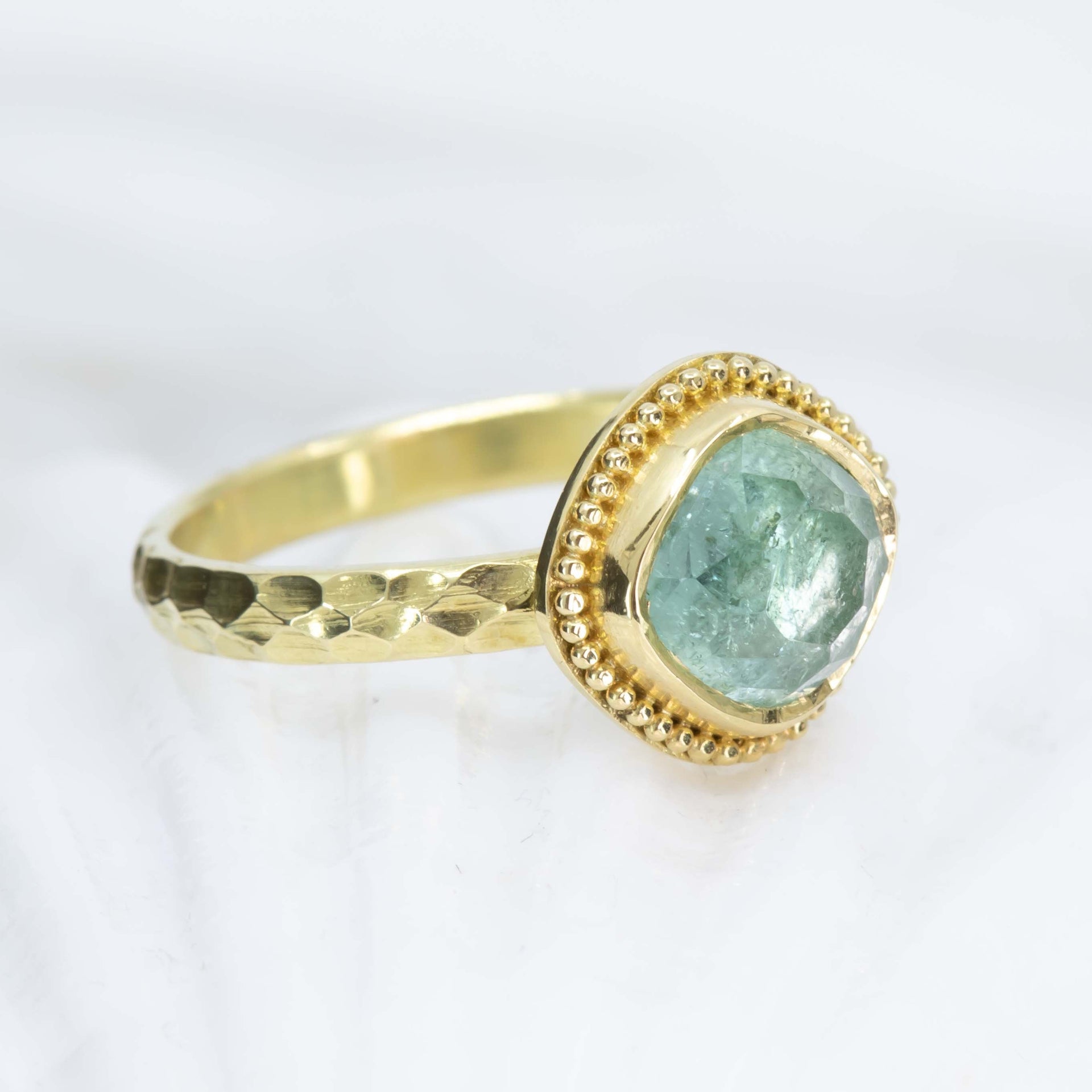 High seas seafoam-green tourmaline ring