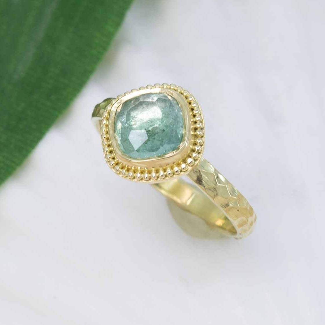 High seas seafoam-green tourmaline ring