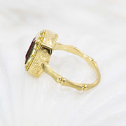 Pink Tourmaline Tropical Ring