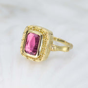 Pink Tourmaline Tropical Ring