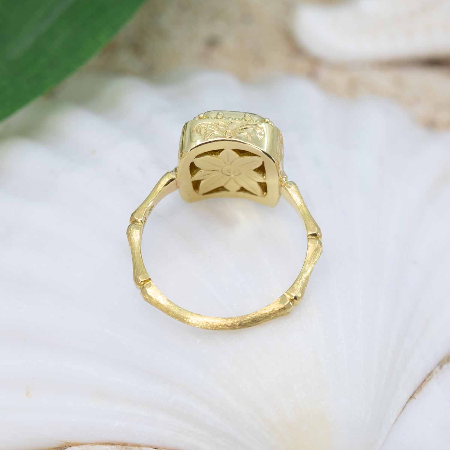 Pink Tourmaline Tropical Ring