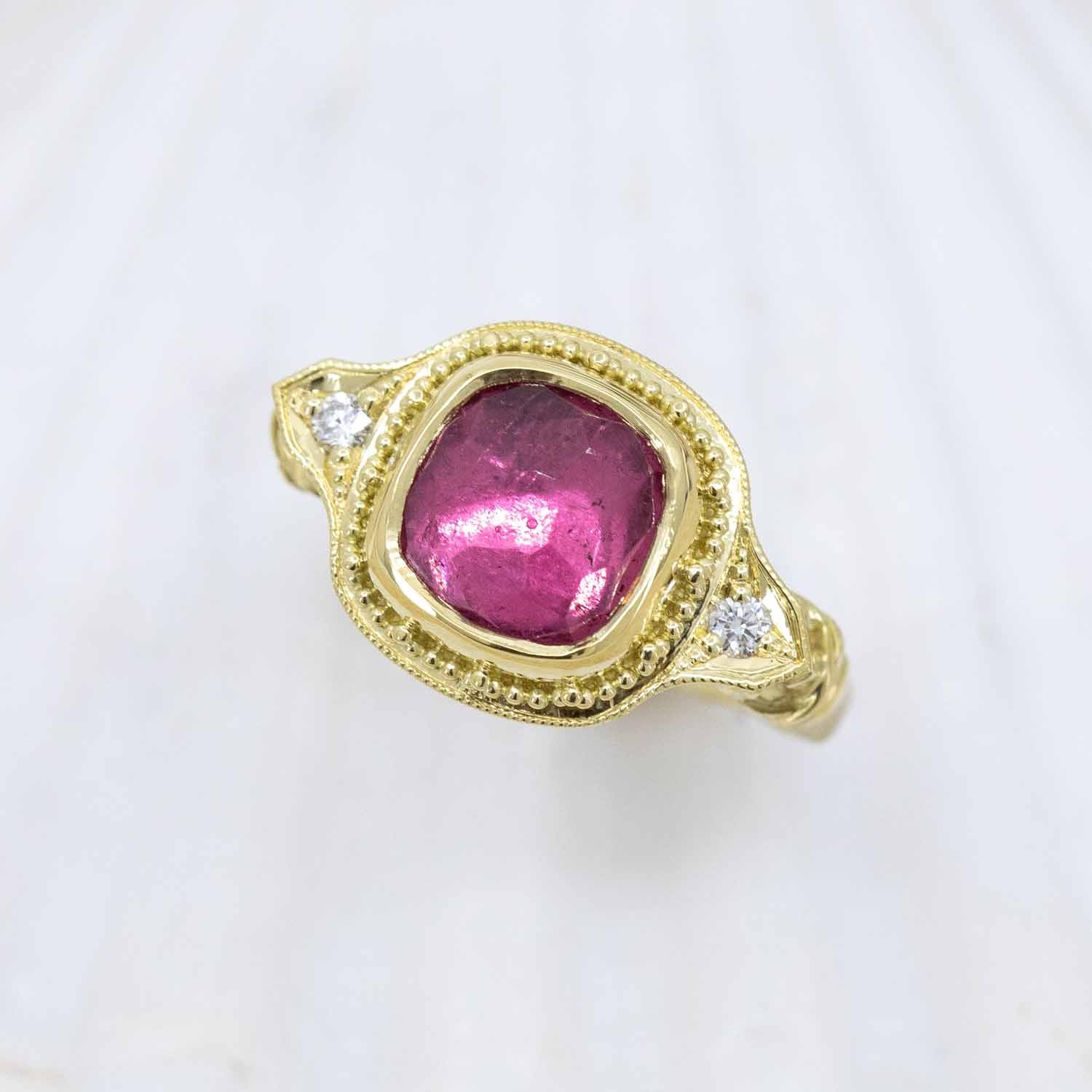 Pink Tourmaline Island Castaway Ring