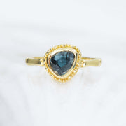 Deepsea Blue Tourmaline Bamboo Ring