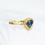 Deepsea Blue Tourmaline Bamboo Ring