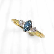 Blue sapphire and Diamond Ring