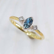Blue sapphire and Diamond Ring