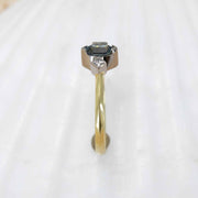 Blue sapphire and Diamond Ring
