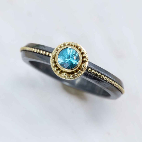 Blue Zircon Marianas Ring