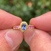 Tanzanite & Pink Sapphire Ring