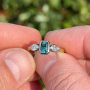 Teal Sapphire Tropical Dream Ring