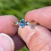Blue sapphire and Diamond Ring