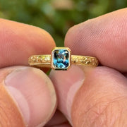 Orange Blossom Solitaire ring with Sapphire