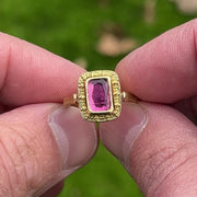 Pink Tourmaline Tropical Ring