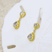 Granulated 18K Treasure Gold diamond earrings