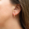 Gold Bamboo Hoop earrings