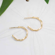 Bamboo earrings in 18K Treasure Gold