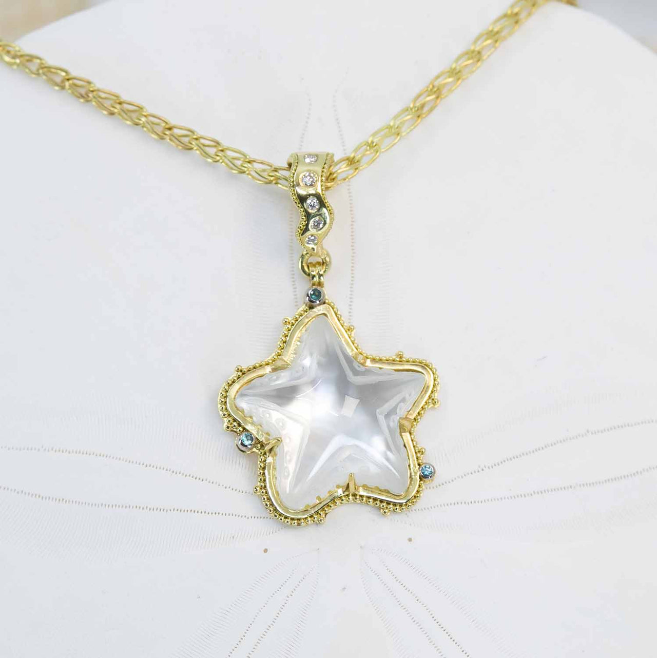 Quartz Starfish Pendant