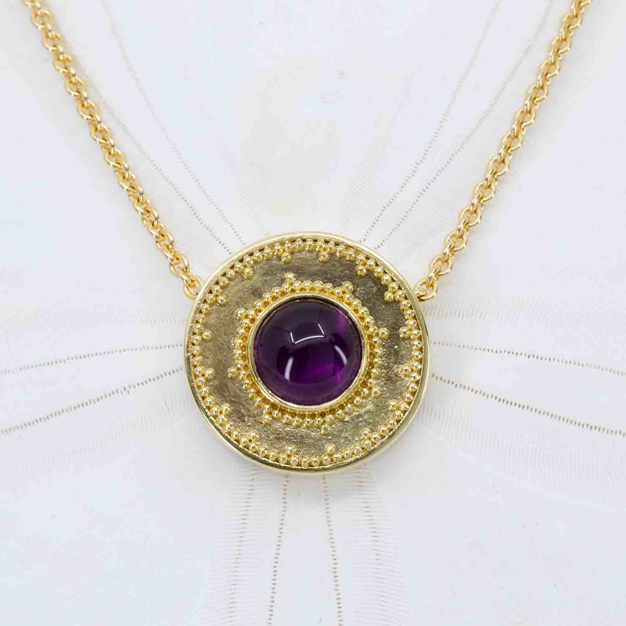 Amethyst Cab Classical Slide Pendant