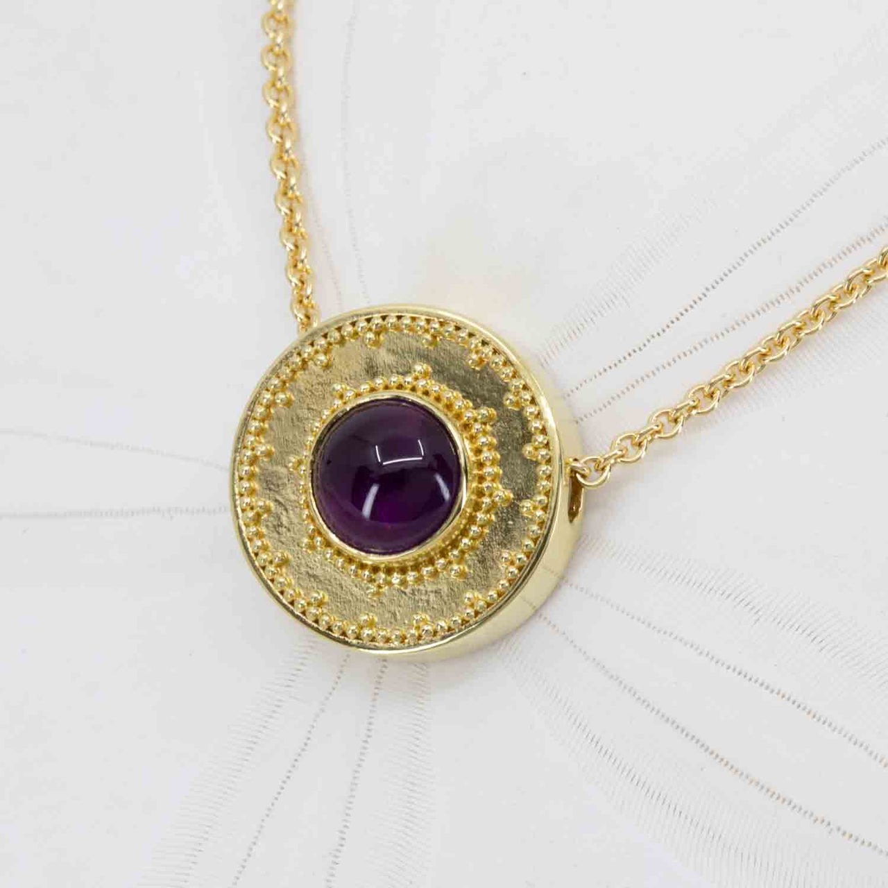 Amethyst Cab Classical Slide Pendant