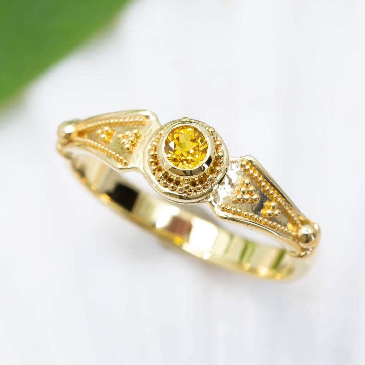 Yellow Sapphire Classical Ring