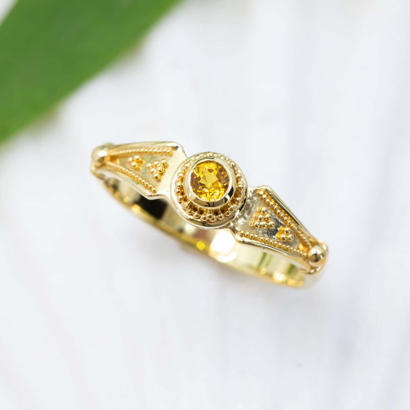 Yellow Sapphire Classical Ring