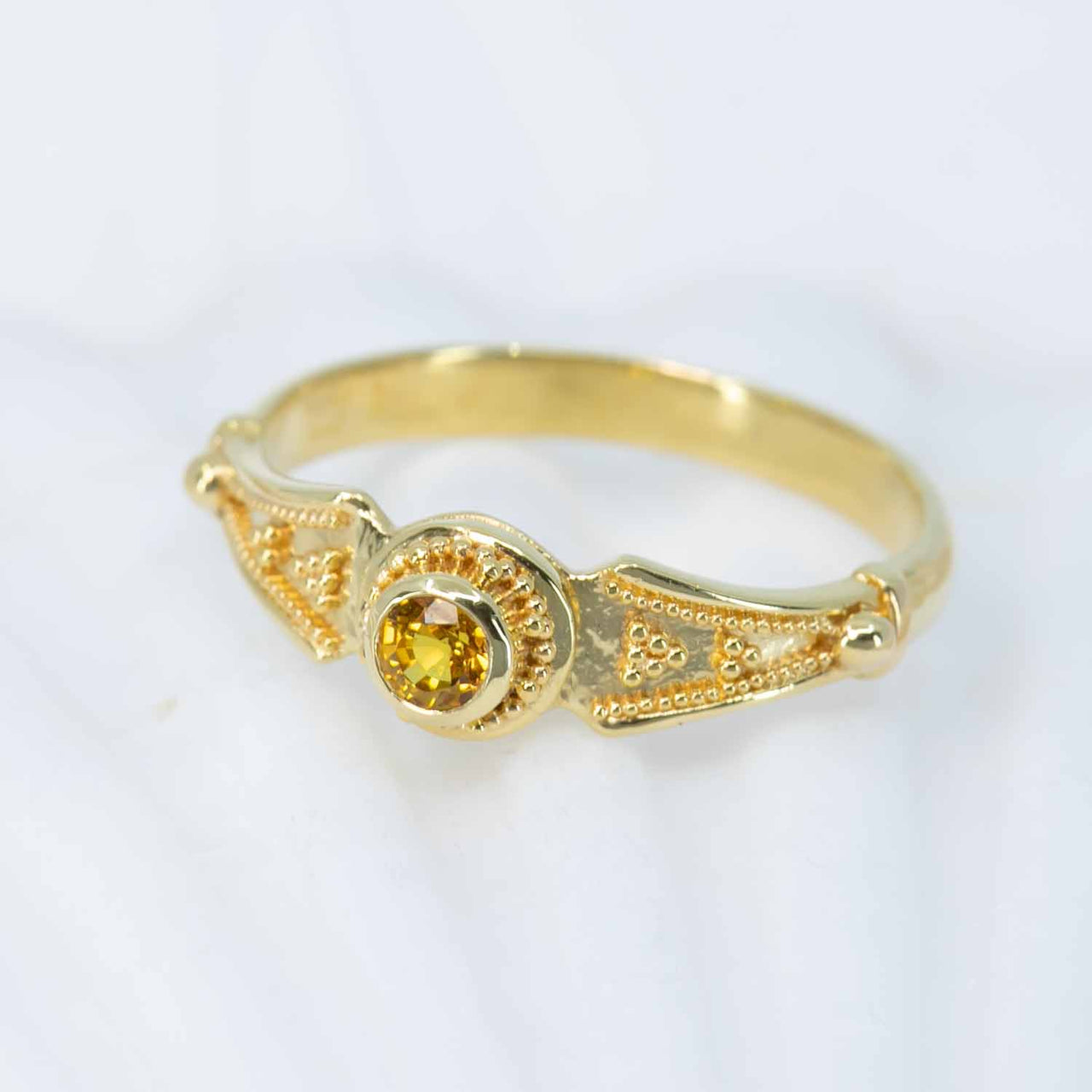 Yellow Sapphire Classical Ring