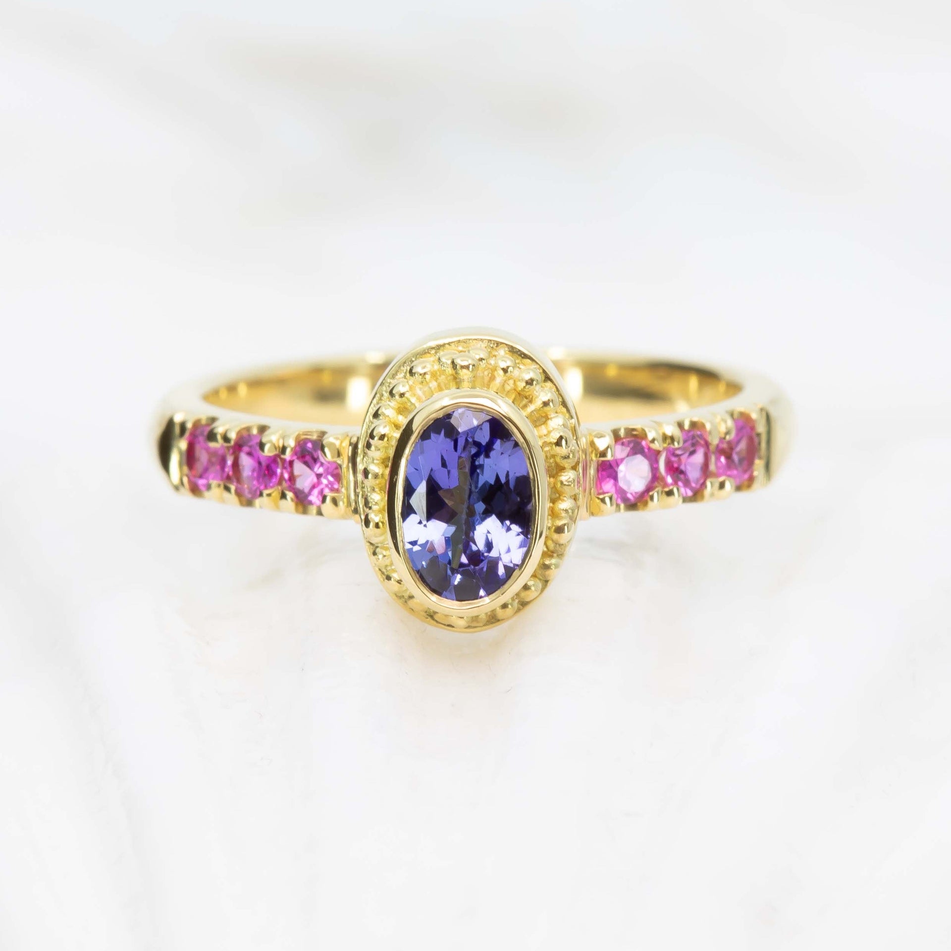 Tanzanite & Pink Sapphire Ring