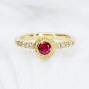 Ruby & Diamond Classical Ring