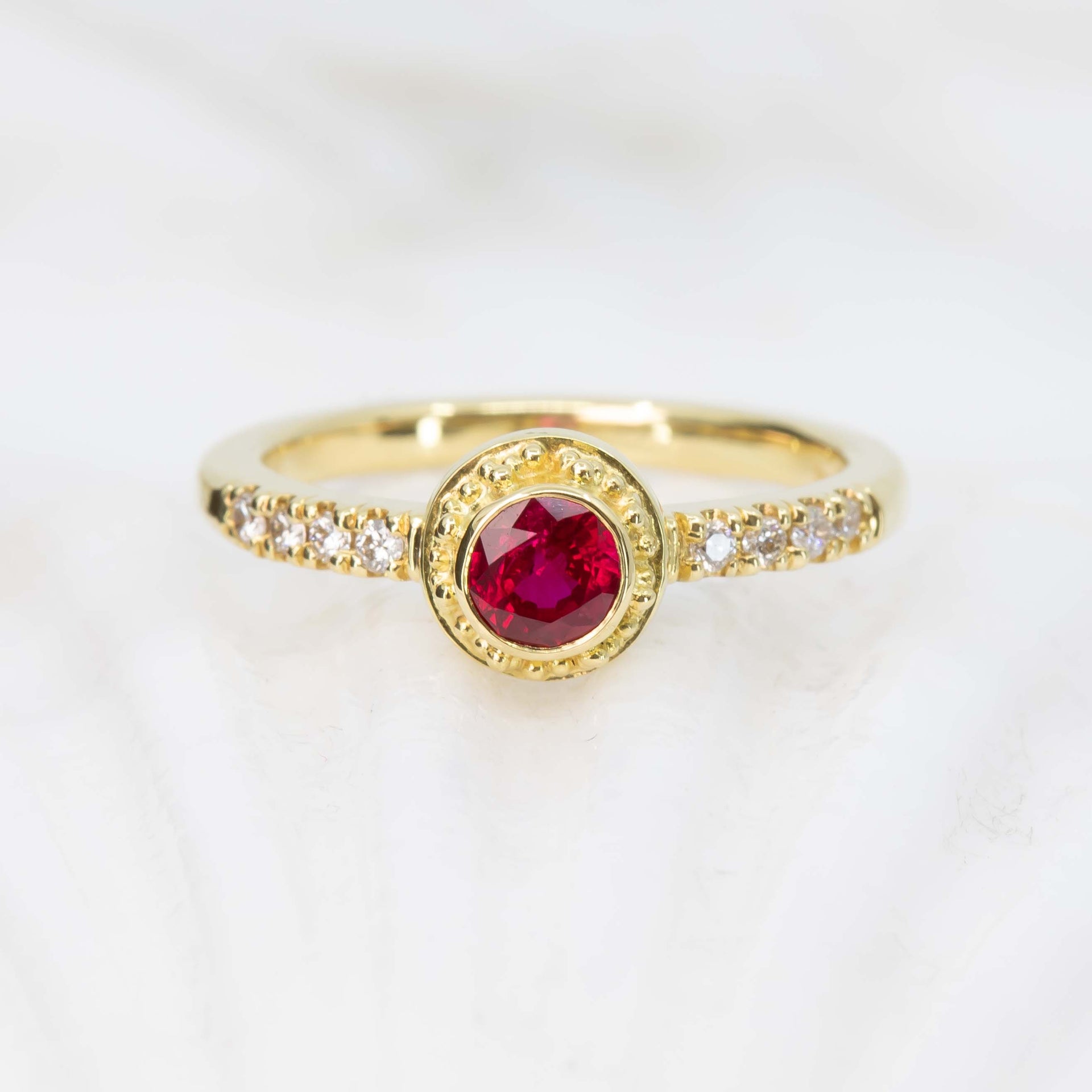 Ruby & Diamond Classical Ring