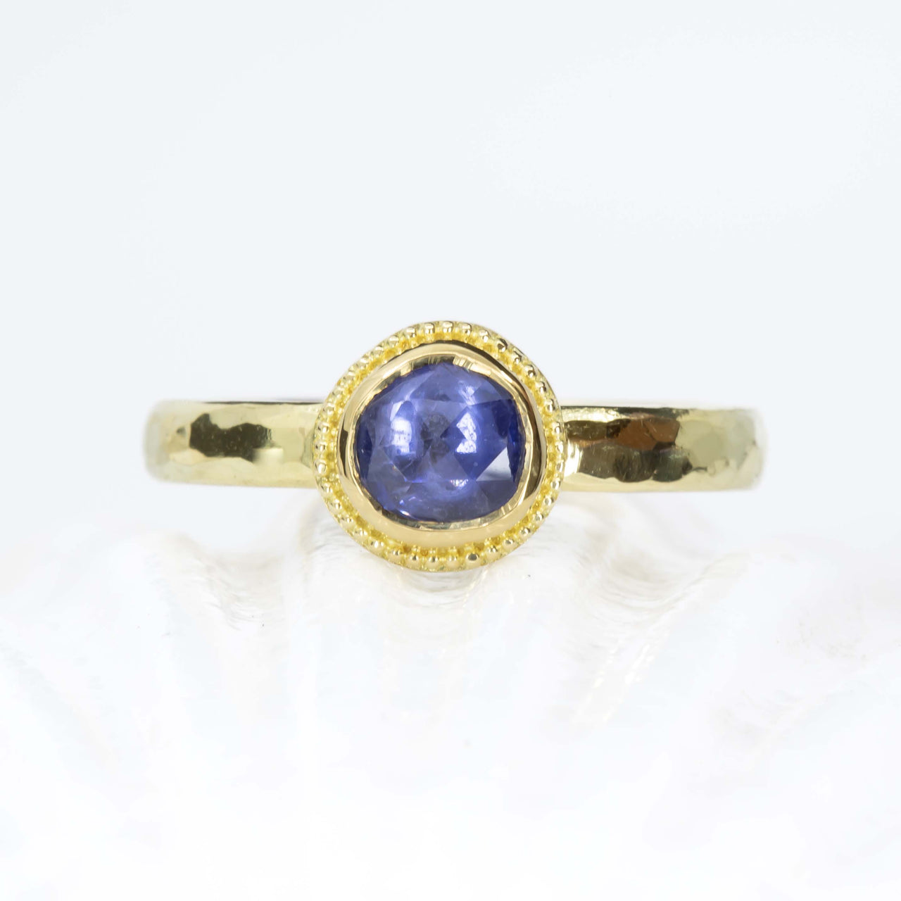 Rose-Cut Blue Sapphire Ring