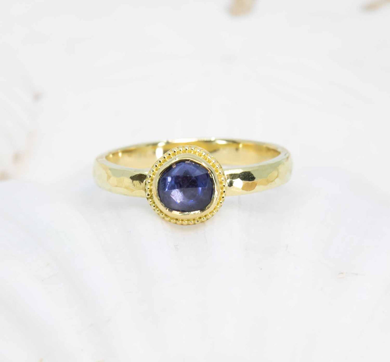 Rose-Cut Blue Sapphire Ring