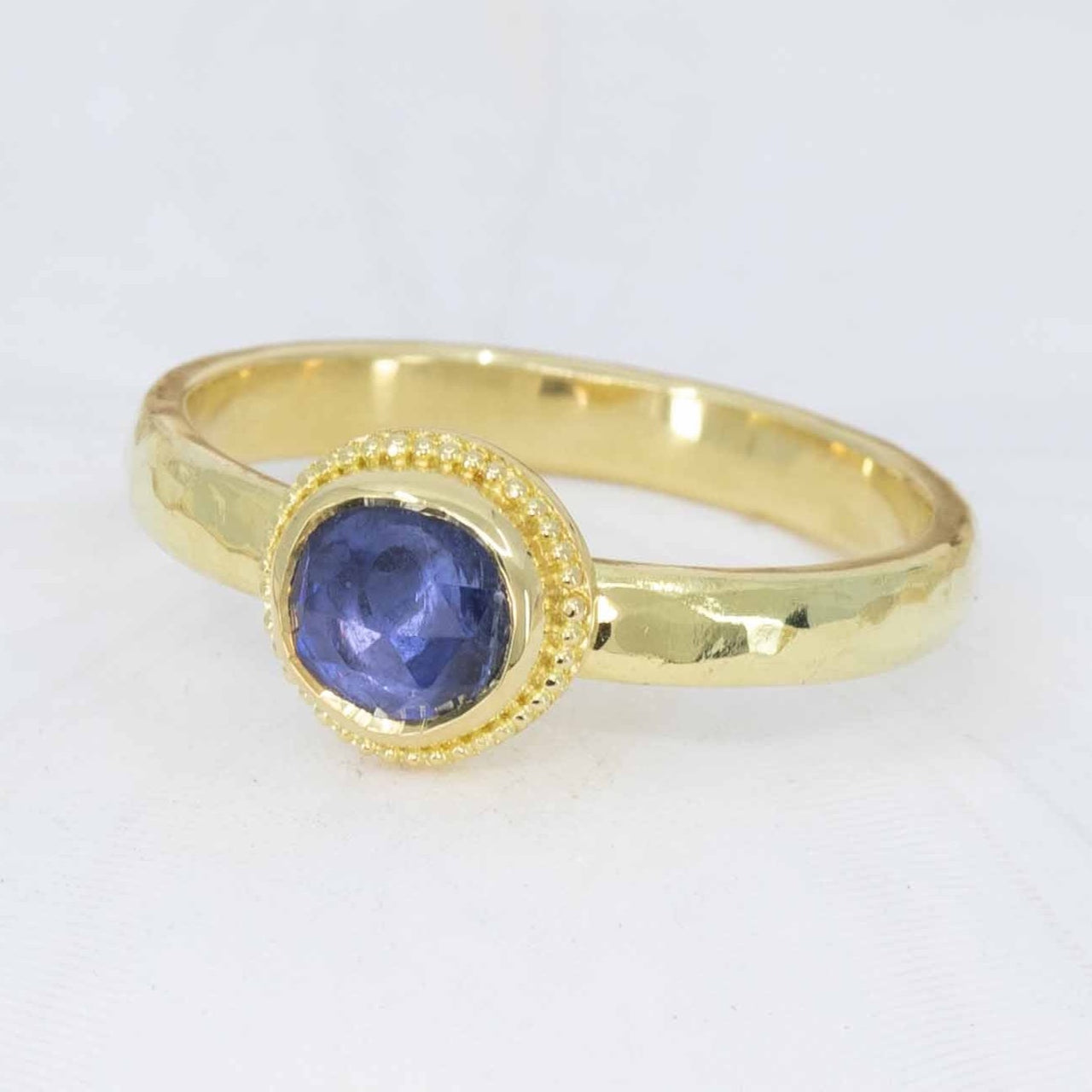 Rose-Cut Blue Sapphire Ring