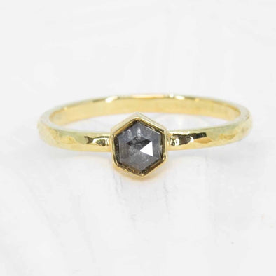0.51ct Hexagonal Diamond Ring