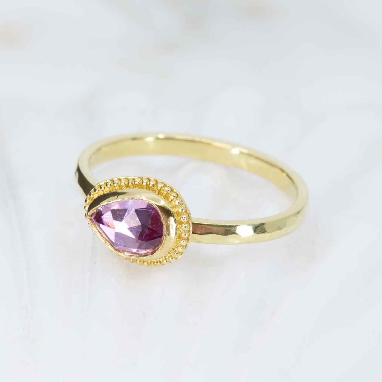 Pink sapphire ring