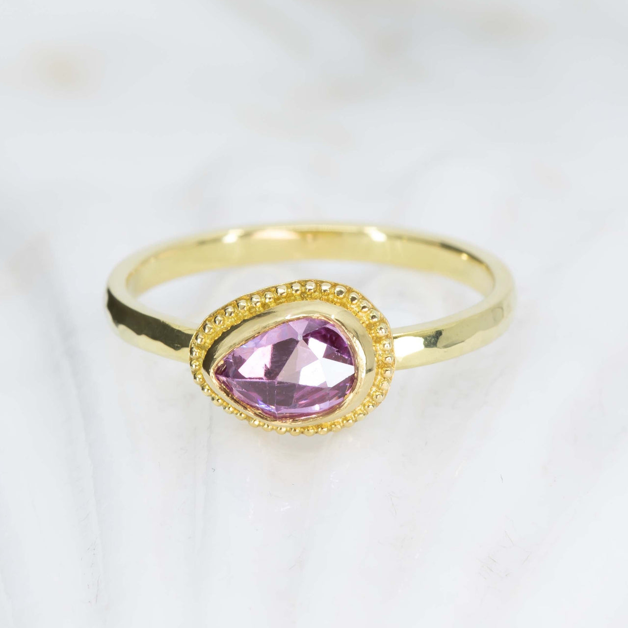 Pink sapphire ring