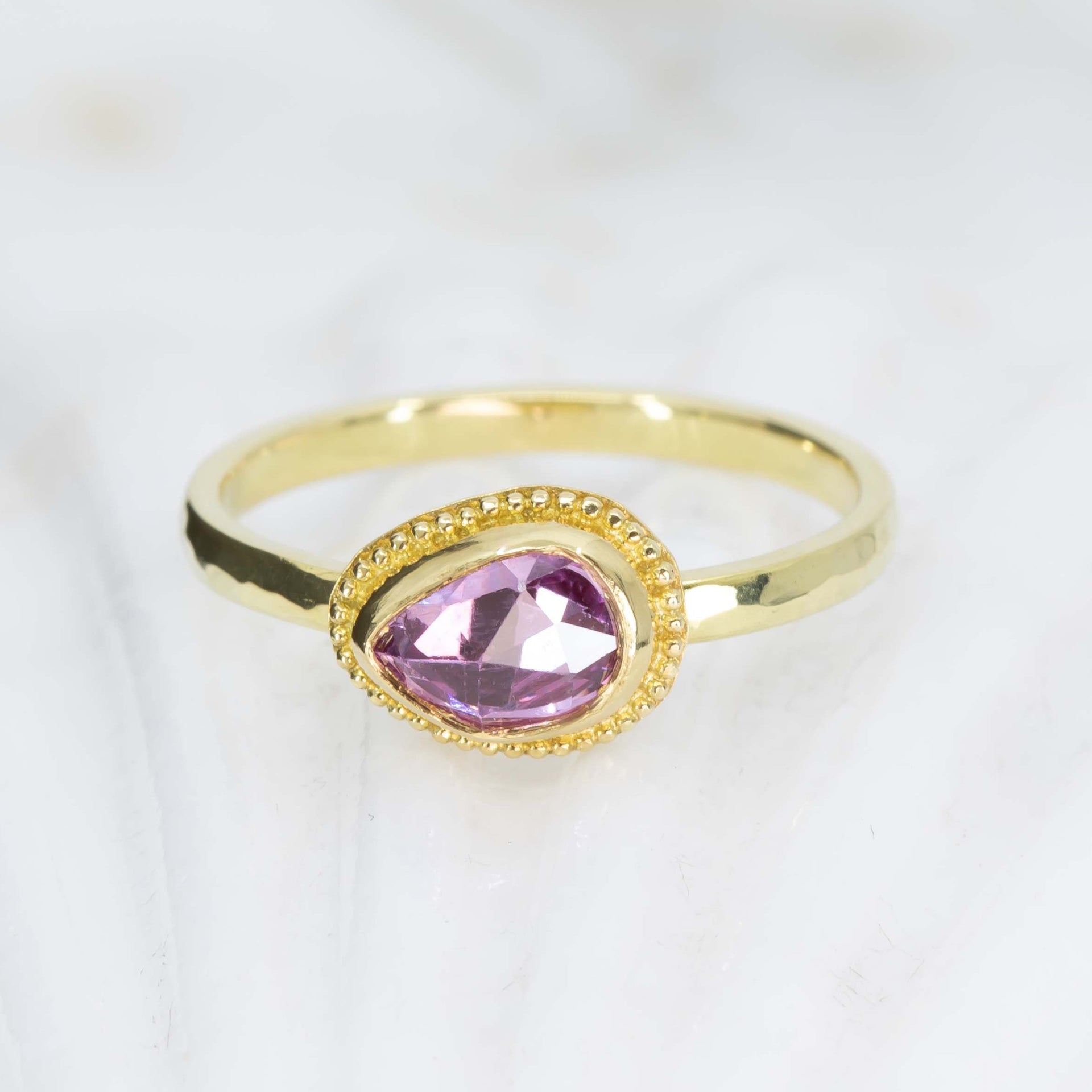 Pink sapphire ring