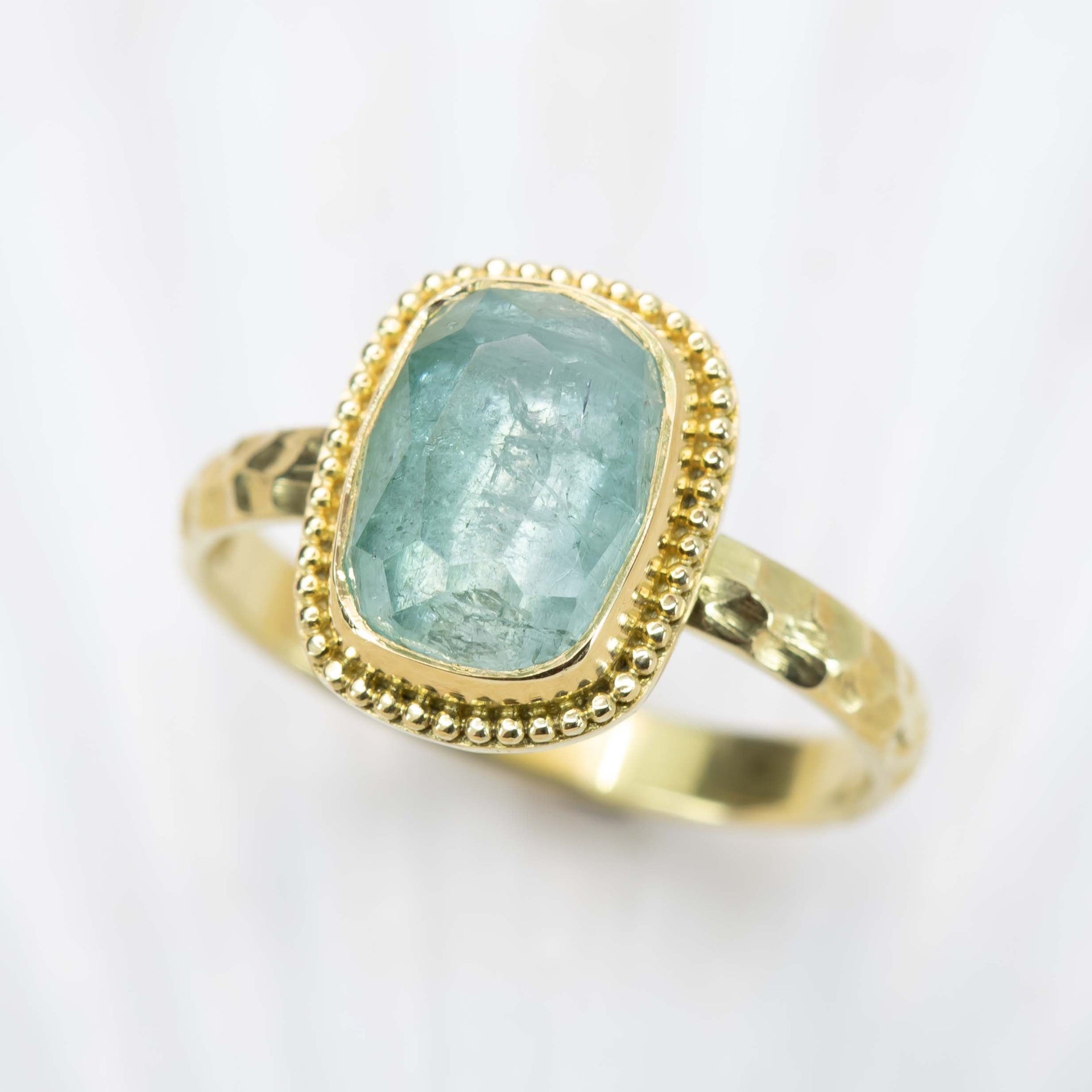 High seas sea foam tourmaline ring