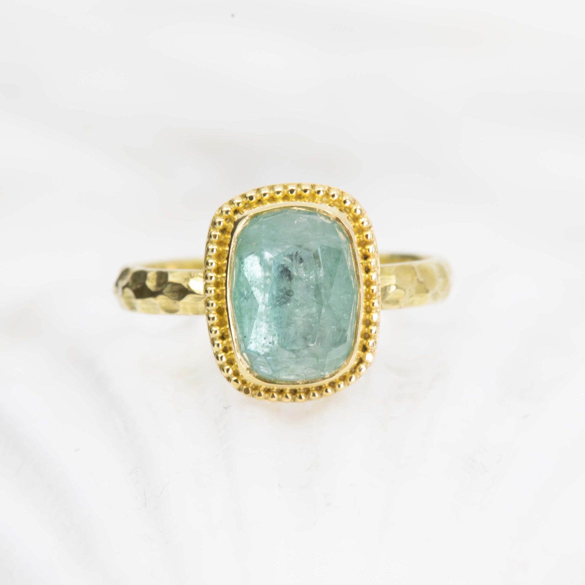 High seas sea foam tourmaline ring