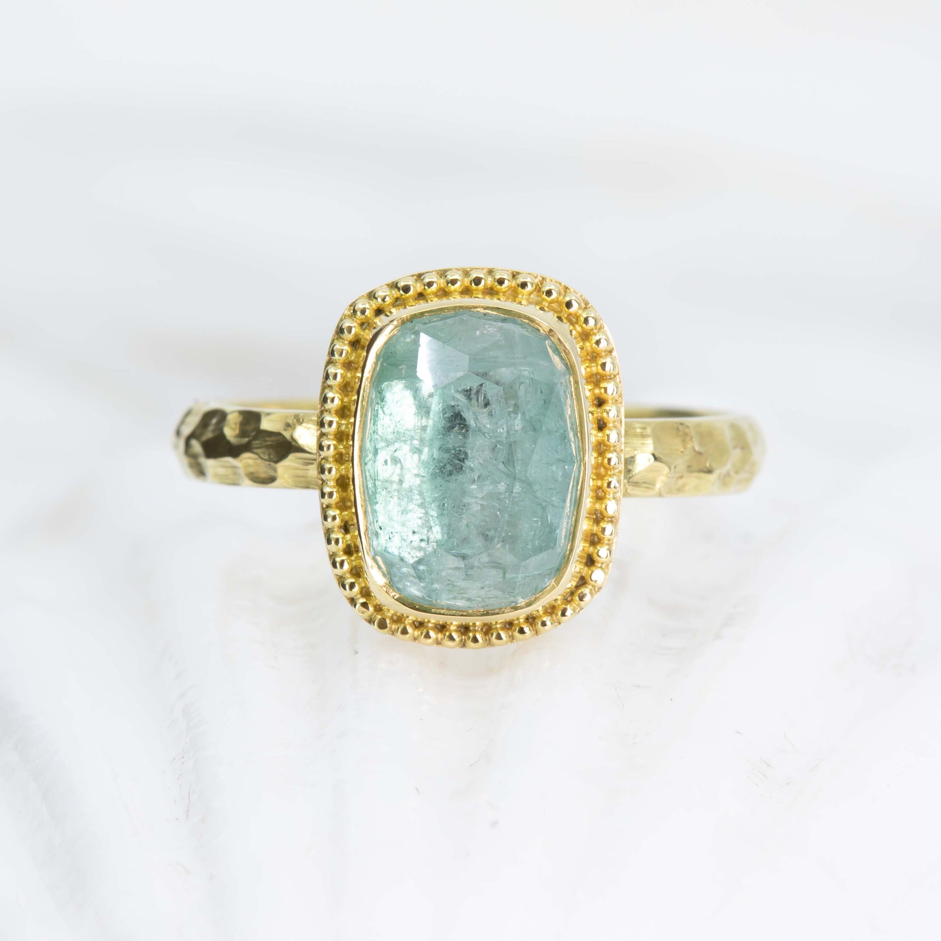 High seas sea foam tourmaline ring