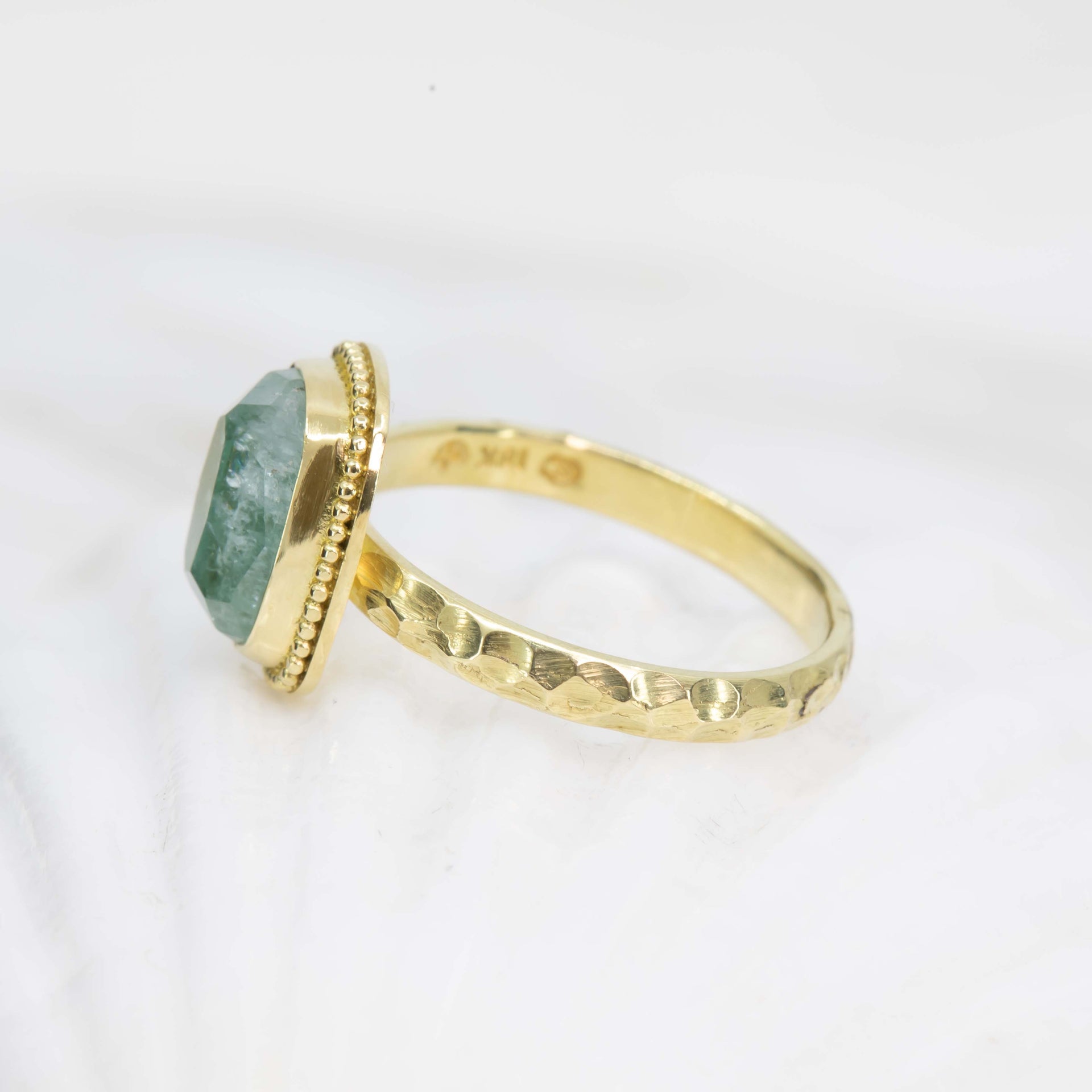 High seas sea foam tourmaline ring